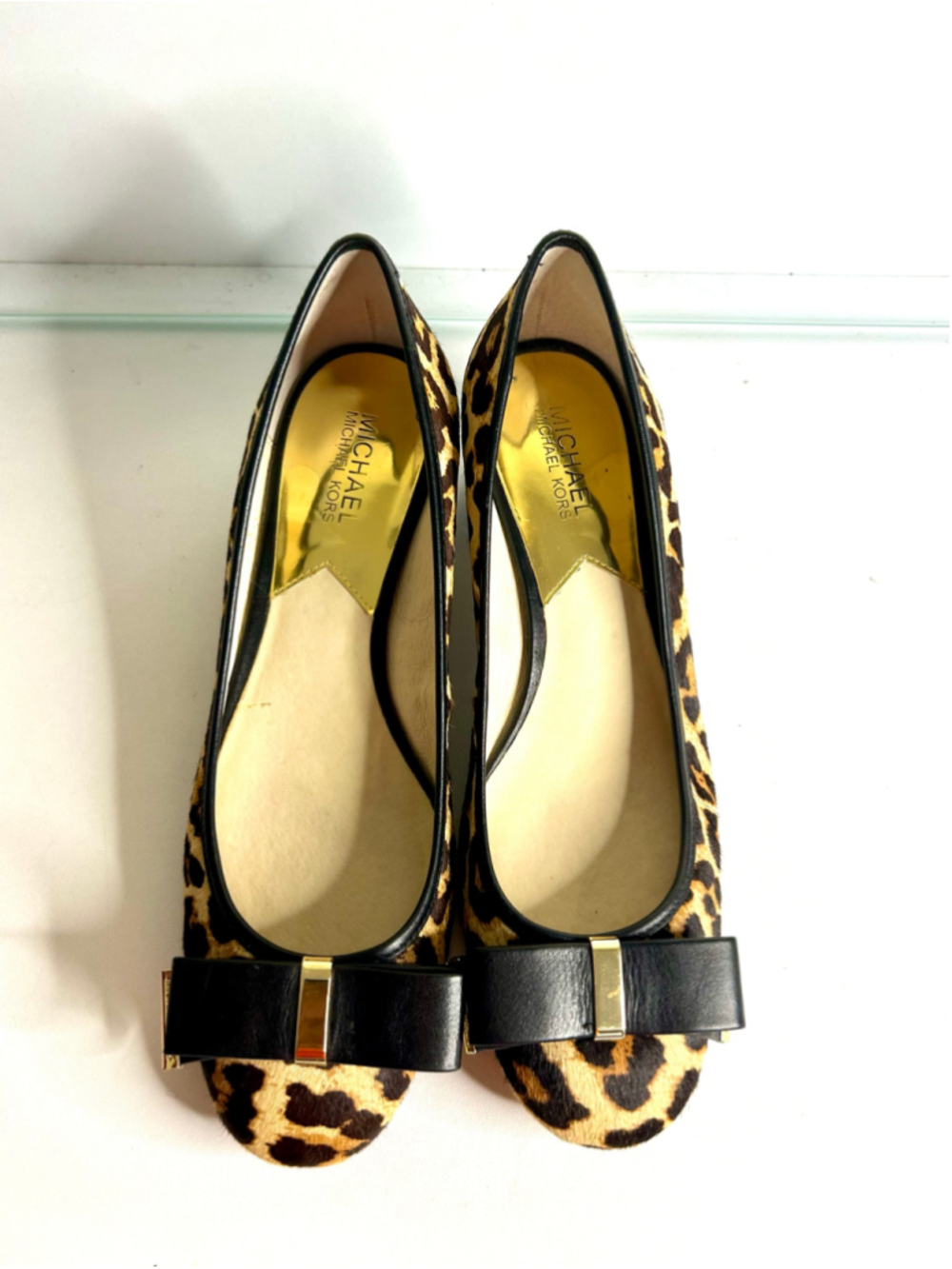Michael Kors Kiera Mid Pump Leopard Haircalf Shoes Size 9.5M